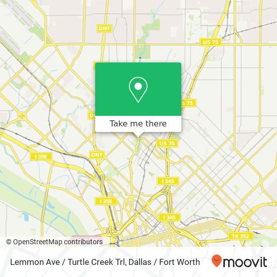 Lemmon Ave / Turtle Creek Trl map