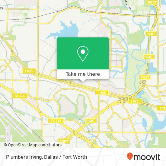 Plumbers Irving map