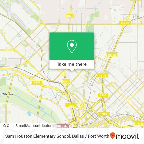 Mapa de Sam Houston Elementary School