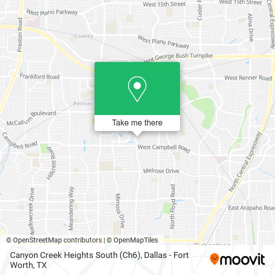 Mapa de Canyon Creek Heights South (Ch6)