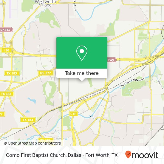 Como First Baptist Church map