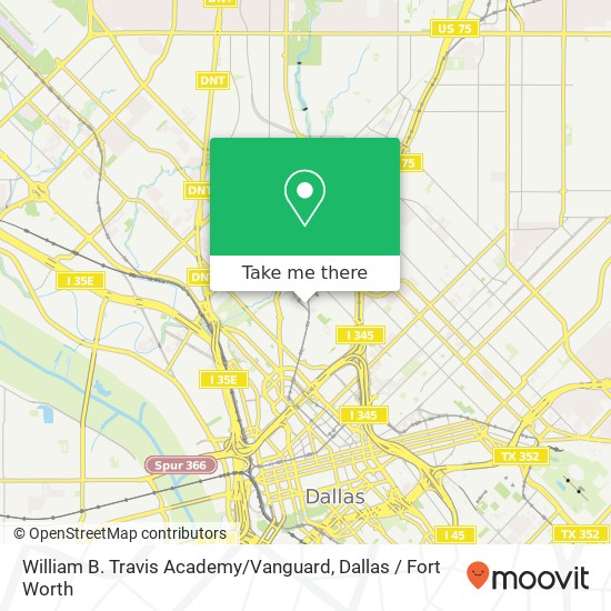 William B. Travis Academy / Vanguard map