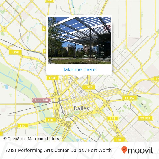 Mapa de At&T Performing Arts Center