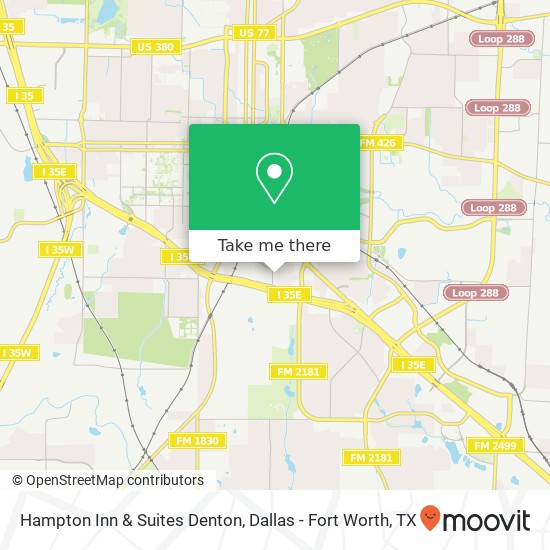 Mapa de Hampton Inn & Suites Denton