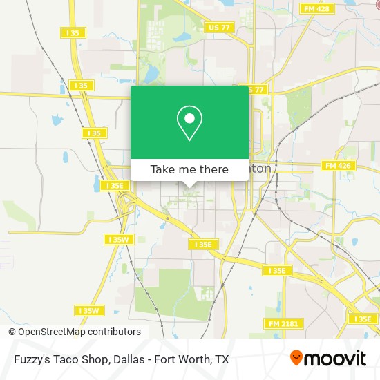 Fuzzy's Taco Shop map