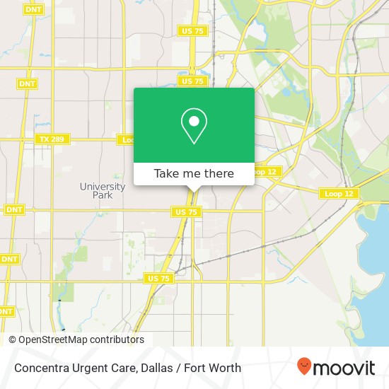 Concentra Urgent Care map