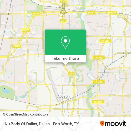 Nu Body Of Dallas map