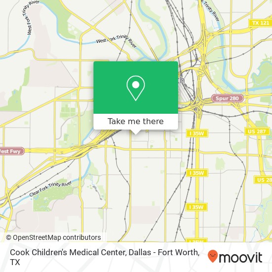 Cook Children's Medical Center map