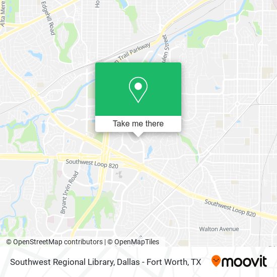 Southwest Regional Library map