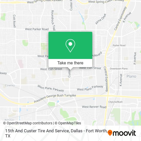 15th And Custer Tire And Service map