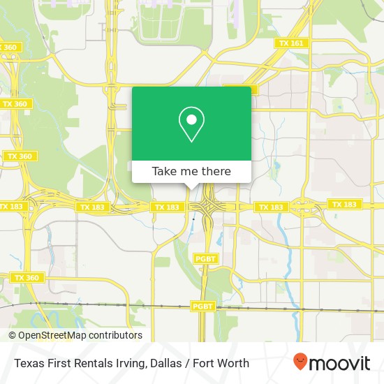 Texas First Rentals Irving map