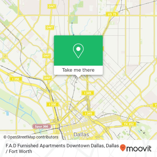 Mapa de F.A.D Furnished Apartments Downtown Dallas