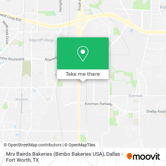 Mapa de Mrs Bairds Bakeries (Bimbo Bakeries USA)