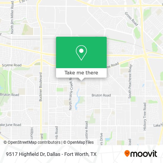 Mapa de 9517 Highfield Dr