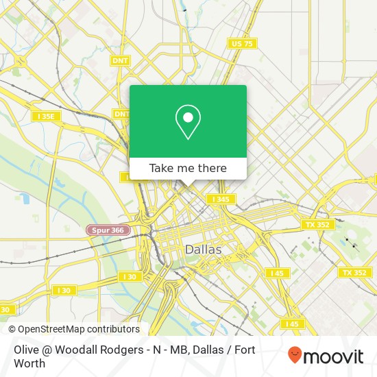 Mapa de Olive @ Woodall Rodgers - N - MB