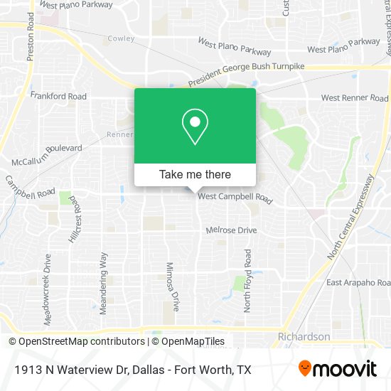 Mapa de 1913 N Waterview Dr