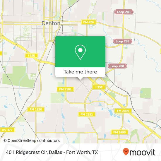 Mapa de 401 Ridgecrest Cir