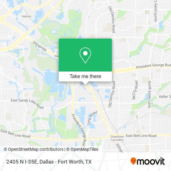 2405 N I-35E map