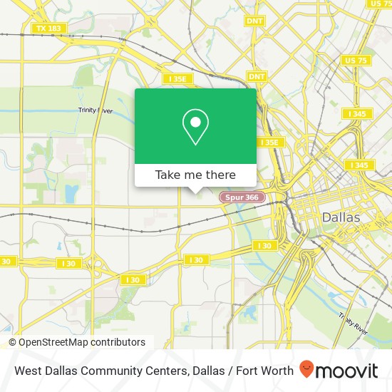 West Dallas Community Centers map