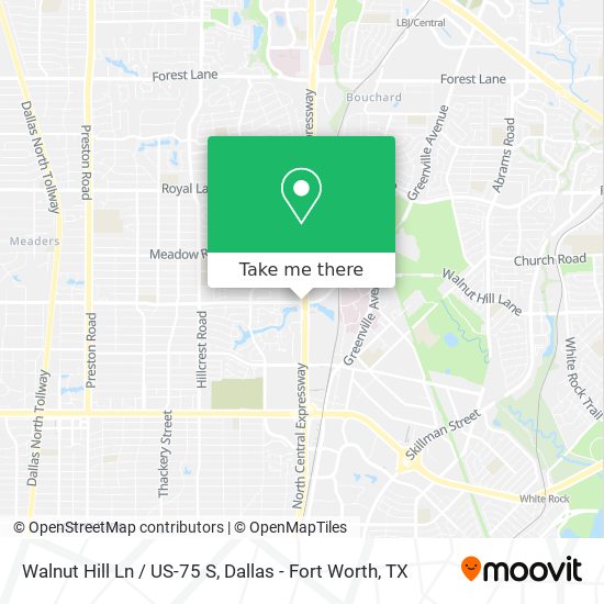 Walnut Hill Ln / US-75 S map