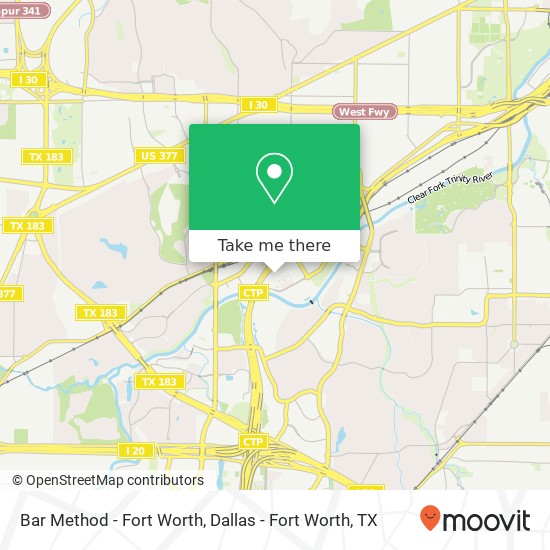 Bar Method - Fort Worth map