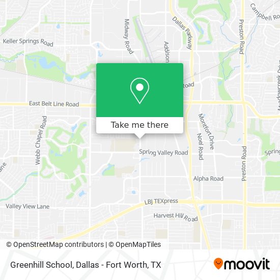 Mapa de Greenhill School