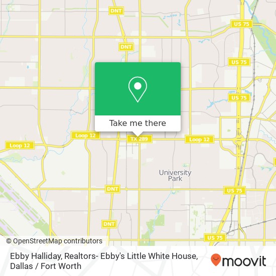 Mapa de Ebby Halliday, Realtors- Ebby's Little White House