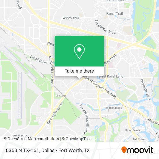 6363 N TX-161 map