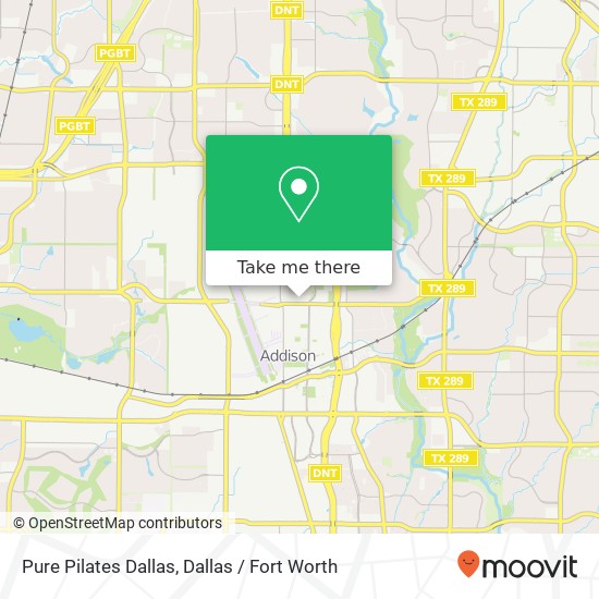 Pure Pilates Dallas map