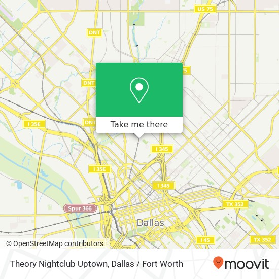 Theory Nightclub Uptown map