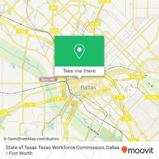 Mapa de State of Texas Texas Workforce Commission