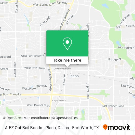 A-EZ Out Bail Bonds - Plano map