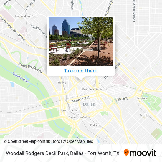 Woodall Rodgers Deck Park map