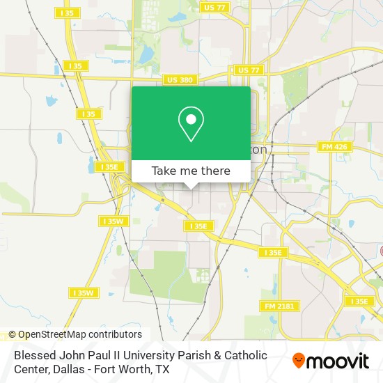 Blessed John Paul II University Parish & Catholic Center map