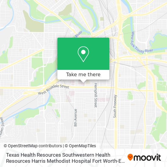 Mapa de Texas Health Resources Southwestern Health Resources Harris Methodist Hospital Fort Worth-ER