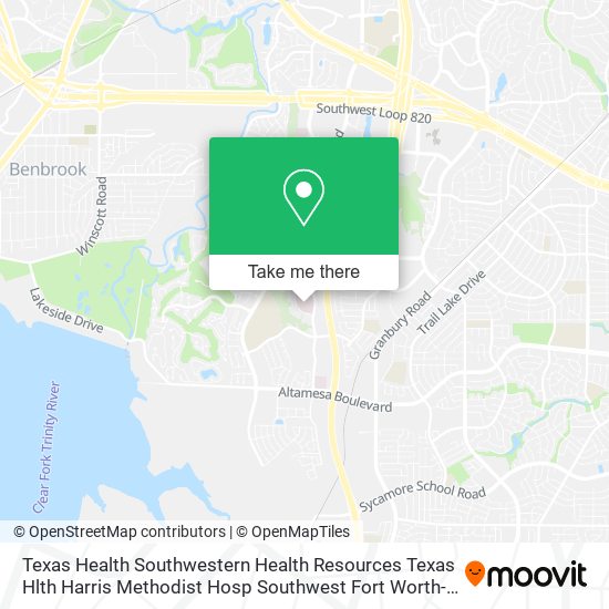 Texas Health Southwestern Health Resources Texas Hlth Harris Methodist Hosp Southwest Fort Worth-ER map
