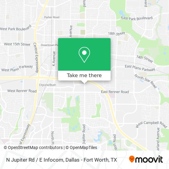 N Jupiter Rd / E Infocom map