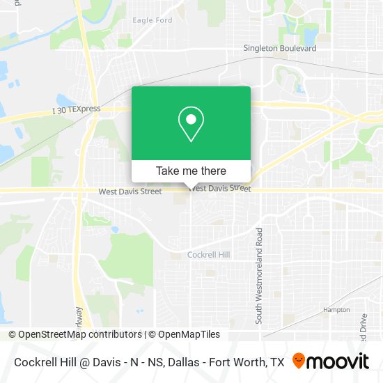 Cockrell Hill @ Davis - N - NS map