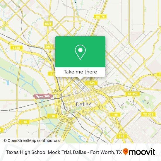 Texas High School Mock Trial map