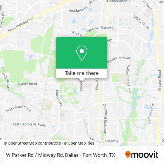 W Parker Rd / Midway Rd map