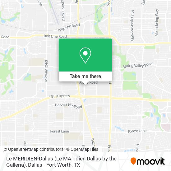 Le MERIDIEN-Dallas (Le MA ridien Dallas by the Galleria) map
