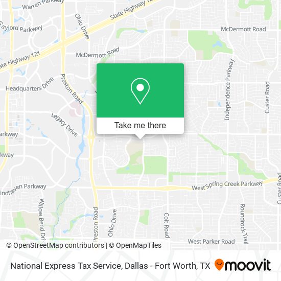National Express Tax Service map