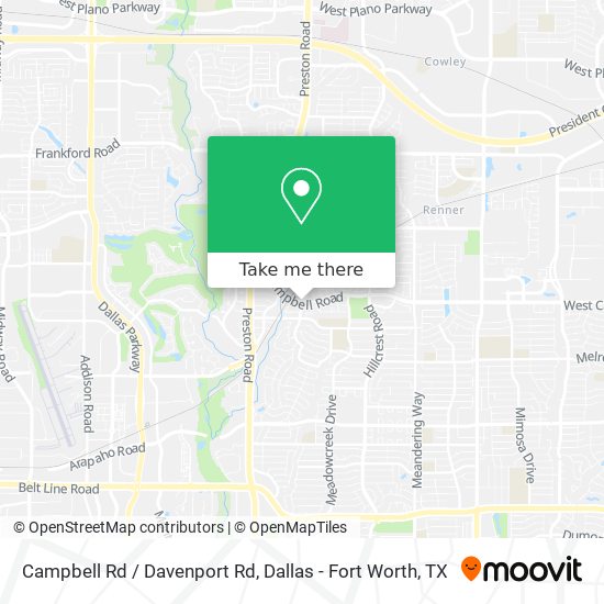 Campbell Rd / Davenport Rd map