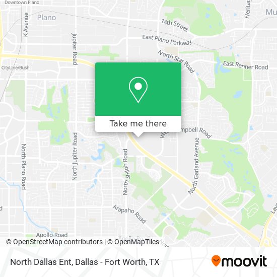 Mapa de North Dallas Ent