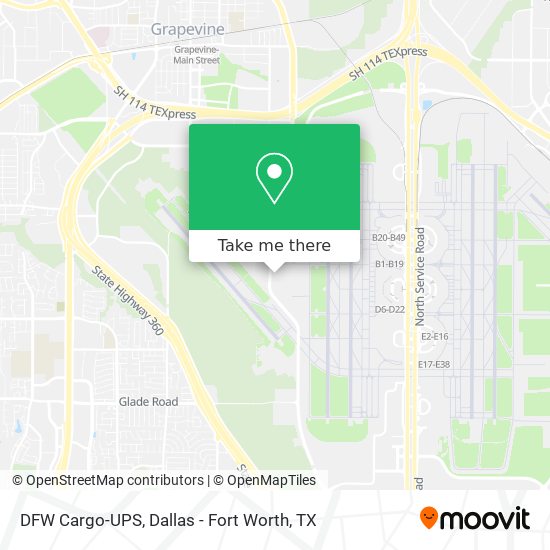 DFW Cargo-UPS map