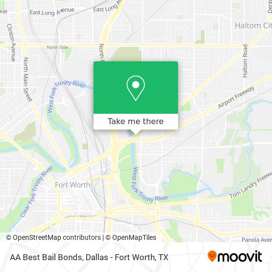 AA Best Bail Bonds map