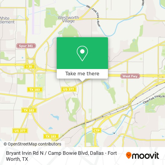 Bryant Irvin Rd N / Camp Bowie Blvd map