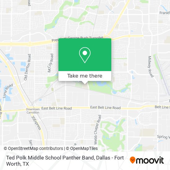 Ted Polk Middle School Panther Band map