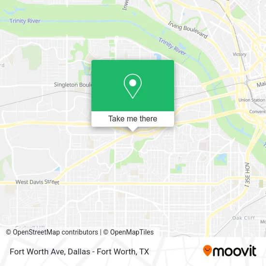 Fort Worth Ave map