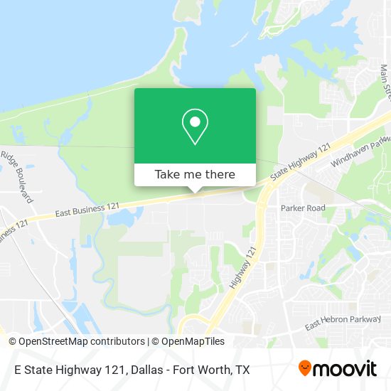 E State Highway 121 map